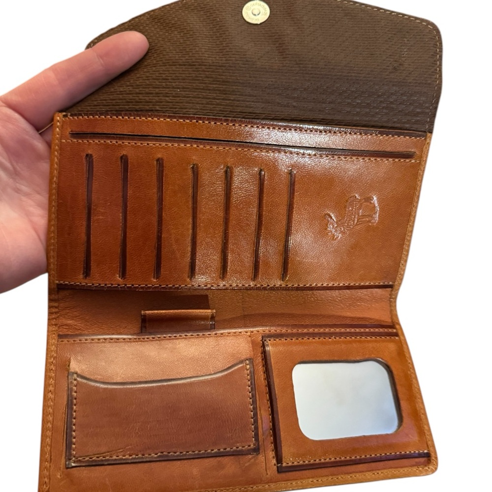 Brown Leather Embossed Wallet Vintage brown leather tooled Mexico Embossed - Picture 4 of 4